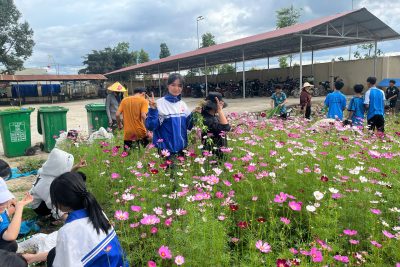 NHỮNG BÀN TAY NHỎ VUN TRỒNG YÊU THƯƠNG – CHĂM SÓC VƯỜN HOA LIÊN ĐỘI PHAN ĐÌNH PHÙNG HƯỚNG TỚI NGÀY NHÀ GIÁO VIỆT NAM